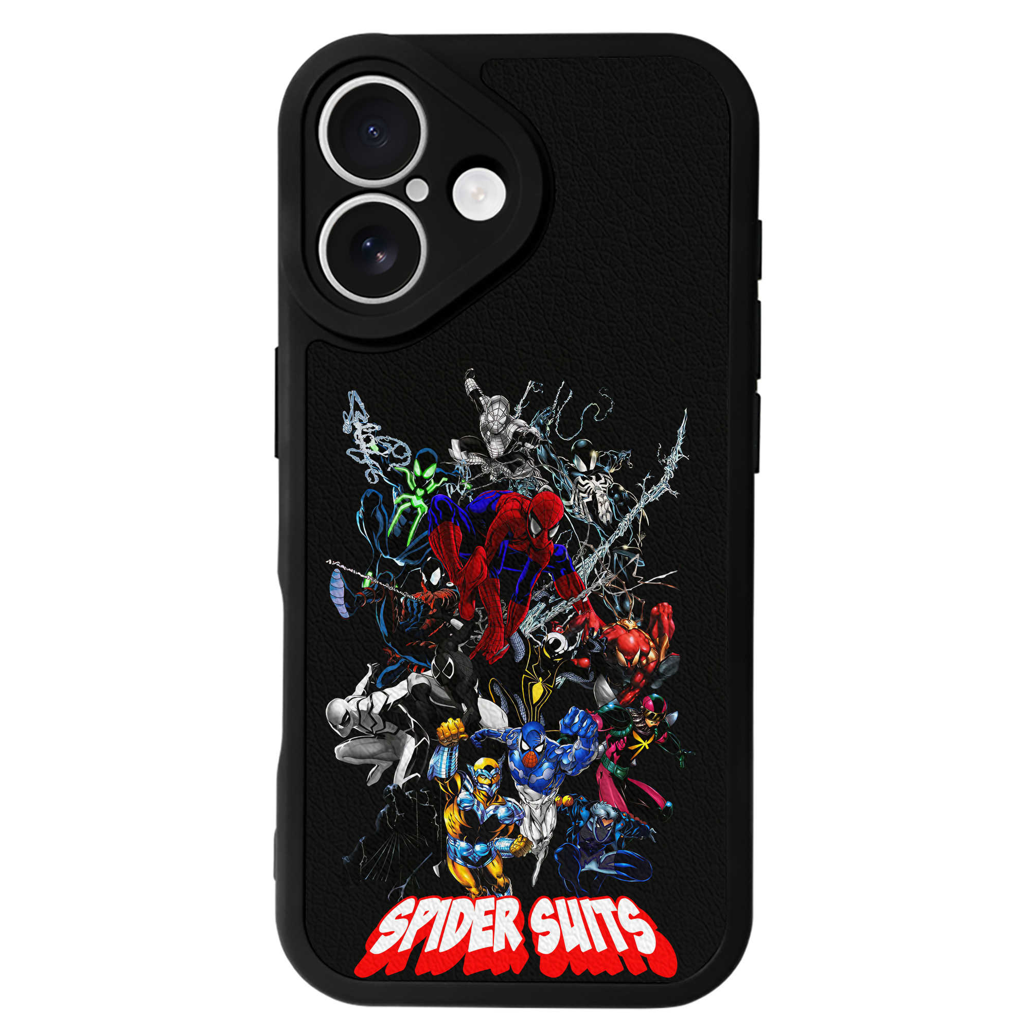 Spider Man スパイダーマン 【iPhone 16シリーズ対応】シリコンスマホケース（レザー調） 材質：シリコン